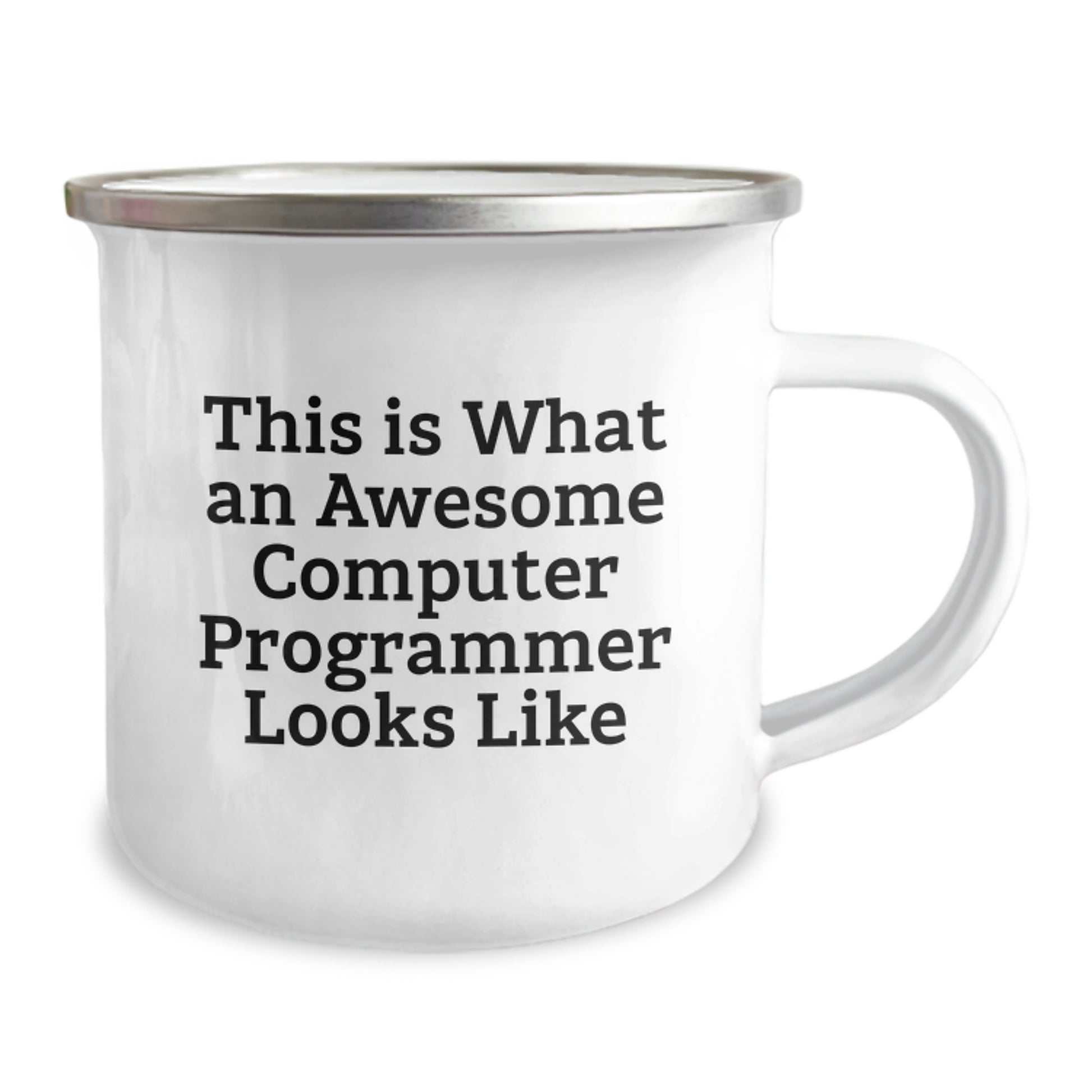 Funny Computer Programmer Gifts from Family - 'This Is What An Awesome Computer Programmer Looks Like' Camping Mug for Graduation - Image 2