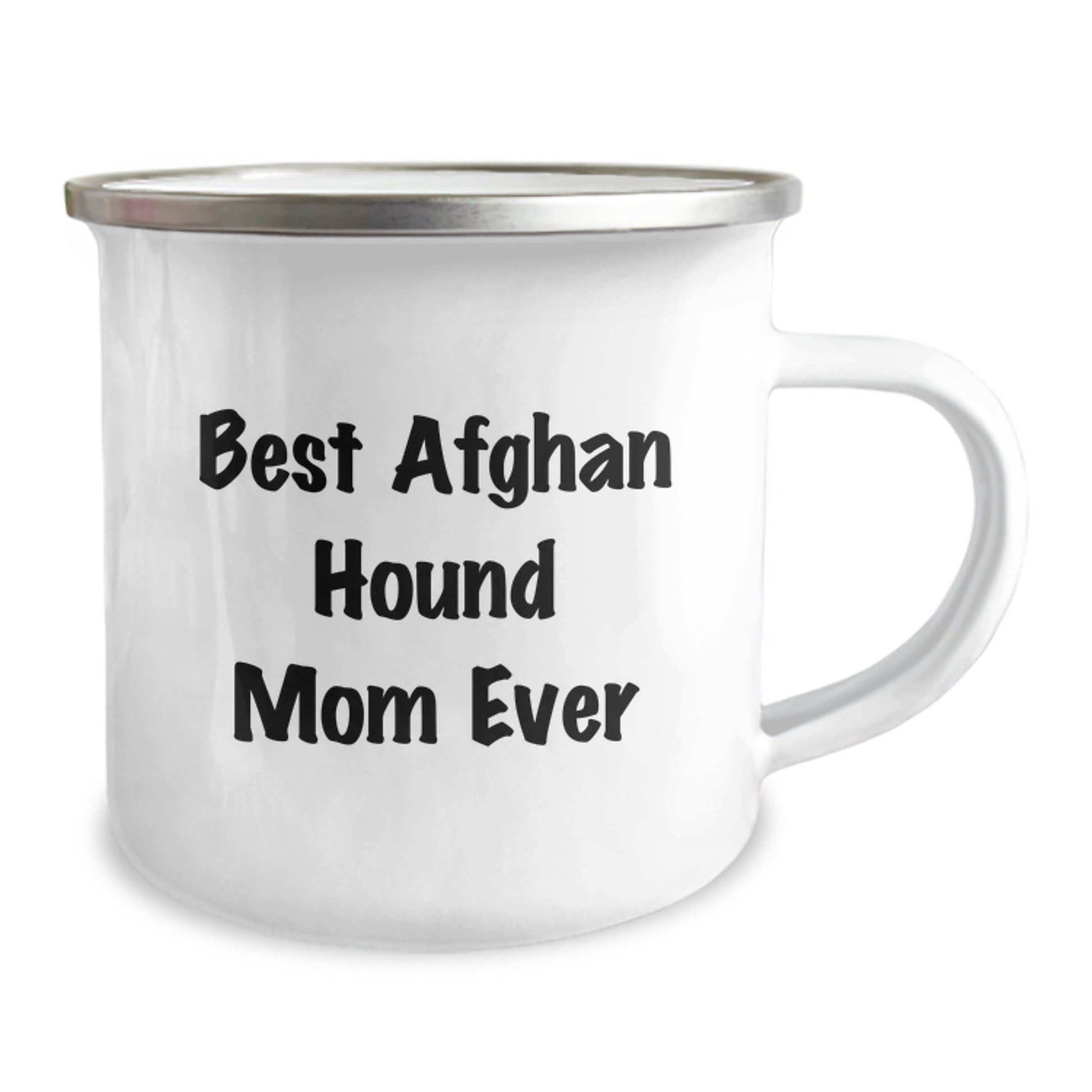 Funny Afghan Hound Dog Lover Gifts from Mom to Son or Daughter for Graduation, Best Afghan Hound Mom Ever Quote on 12 oz Stainless Steel Camping Mug - Image 2