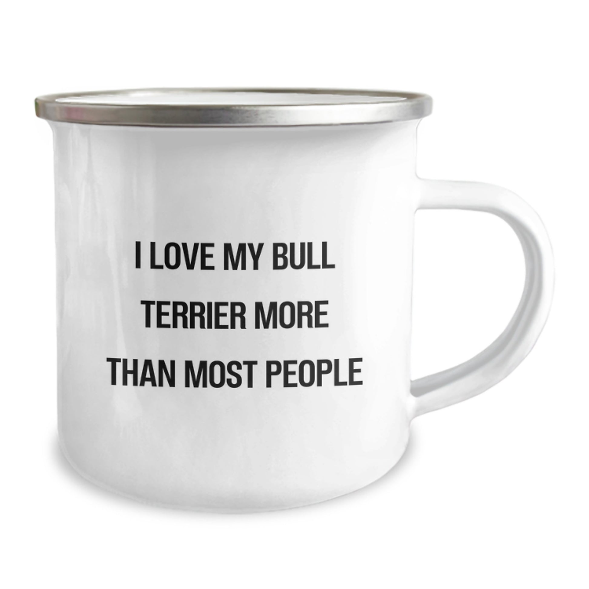 Funny Bull Terrier Dog Gifts for Camping Mug Lovers, I Love My Bull Terrier More Than Most People, Gifts from Family to Friends, Unique Birthday Unique Gifts - Image 2