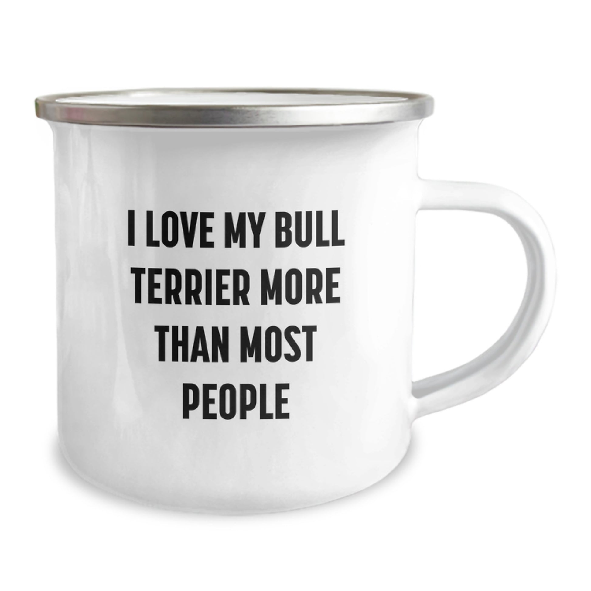 Bull Terrier Dog Lover's Gift, I Love My Bull Terrier More Than Most People, Camping Mug for Birthday, Gifts from Family, Friends, and Coworkers for Bull Terrier Dog Enthusiasts - Image 2