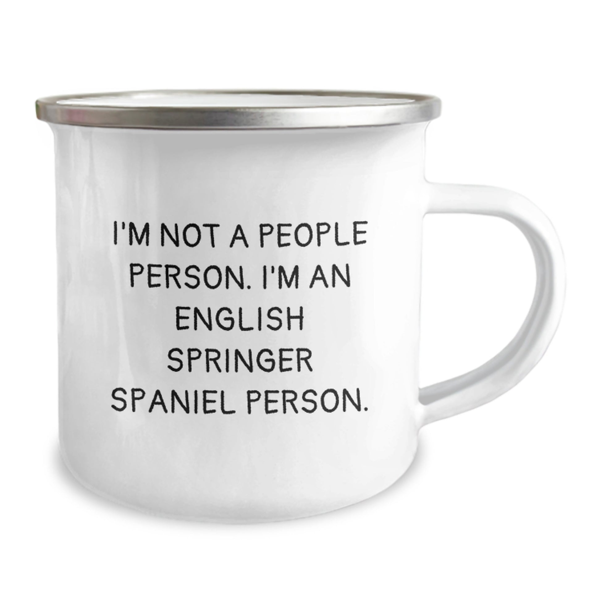 English Springer Spaniel Dog Lovers Funny Camping Mug, Gifts from Friends for Birthday, 'I'm Not A People Person. I'm An English Springer Spaniel Person.' - Image 2