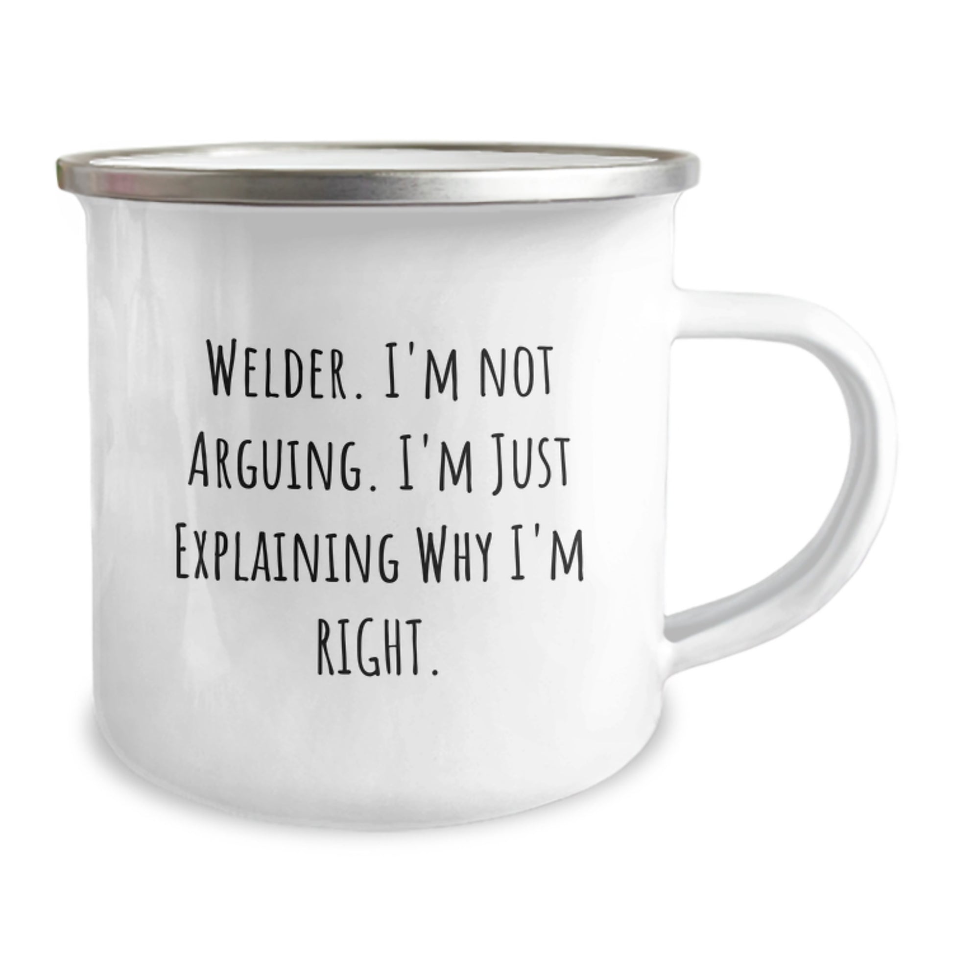 Welder Humor Gifts from Men to Friends on Birthday - Camping Mug, Funny Quote, 12 oz Stainless Steel - Image 2