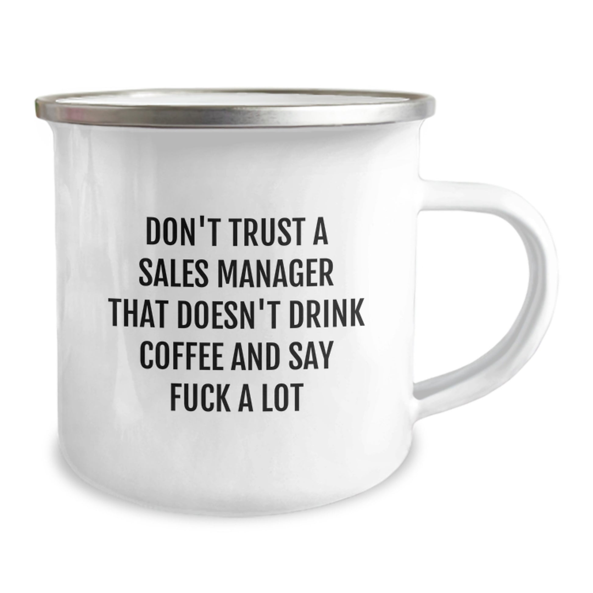 Funny Sales Manager Gifts, 'Don't Trust A Sales Manager' Camping Mug for Birthday - Gifts from Friends to Coworkers, Family, and Men - Image 2