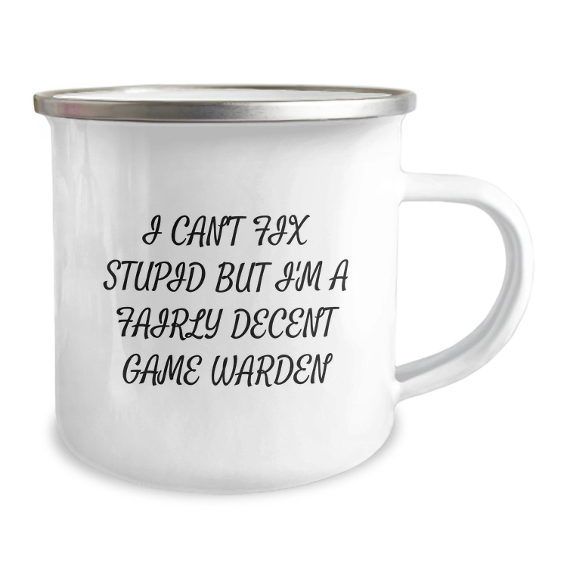Funny Game Warden Gifts from Friends - I Can't Fix Stupid But I'm A Decent Camping Mug for Birthday - Image 2