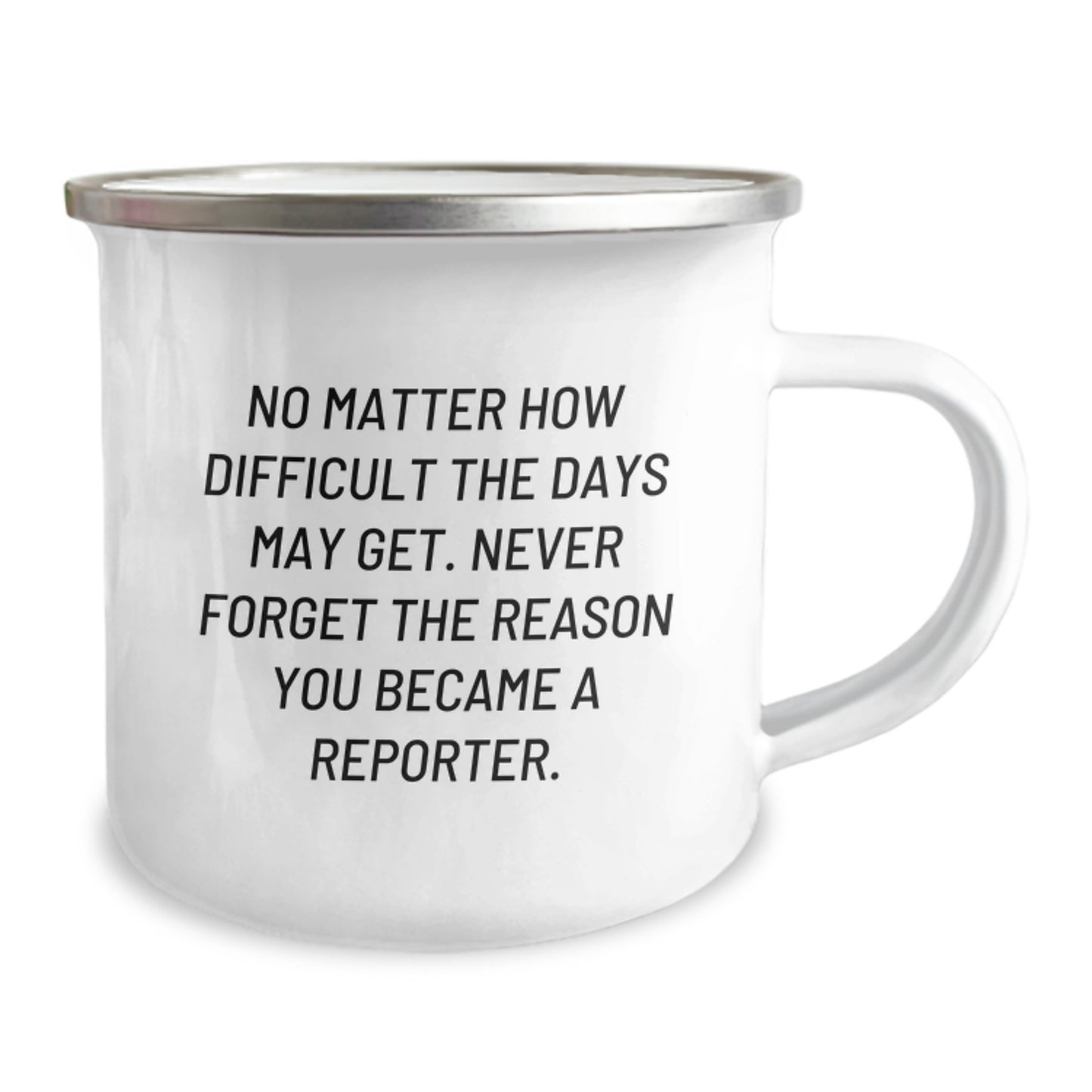 Reporter Gifts: Camping Mug, Inspirational Quote, Birthday Unique Gifts from Friends to Reporter - Image 2