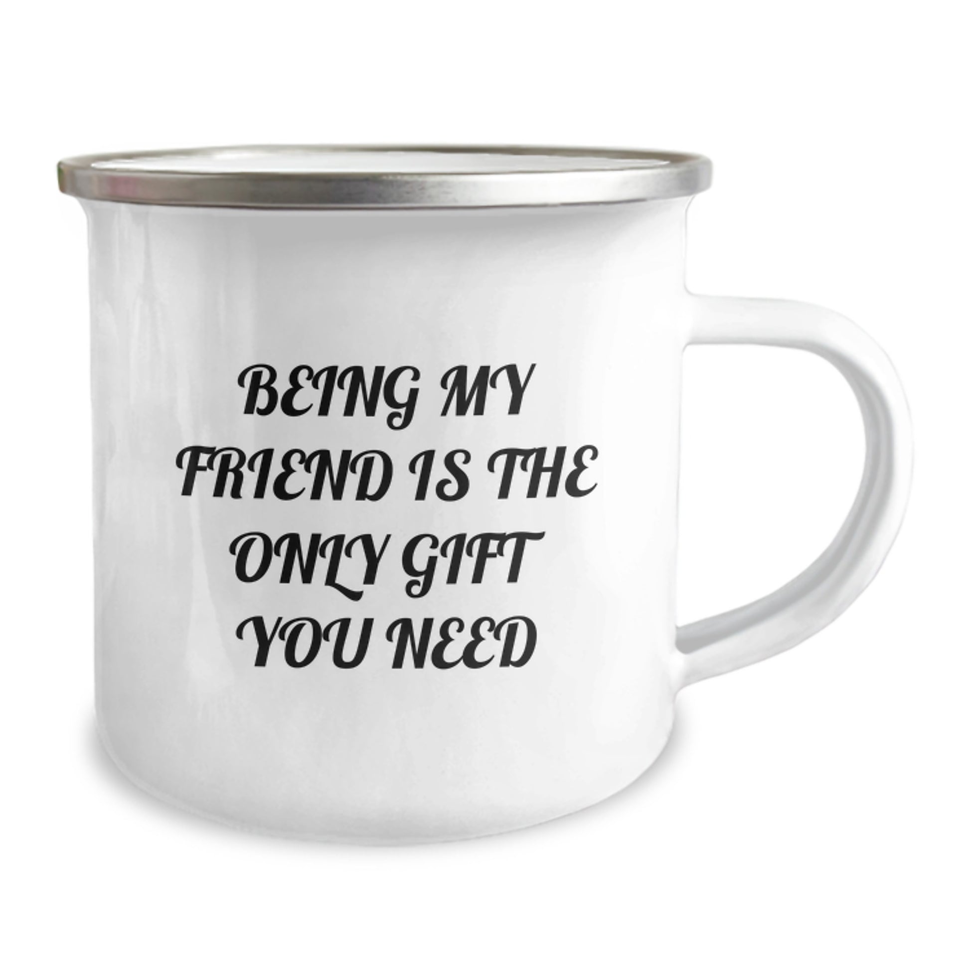 Funny Friend Gifts for Him or Her, Being My Friend Is The Only Gift You Need Camping Mug, Birthday Unique Presents from Friends - Image 2
