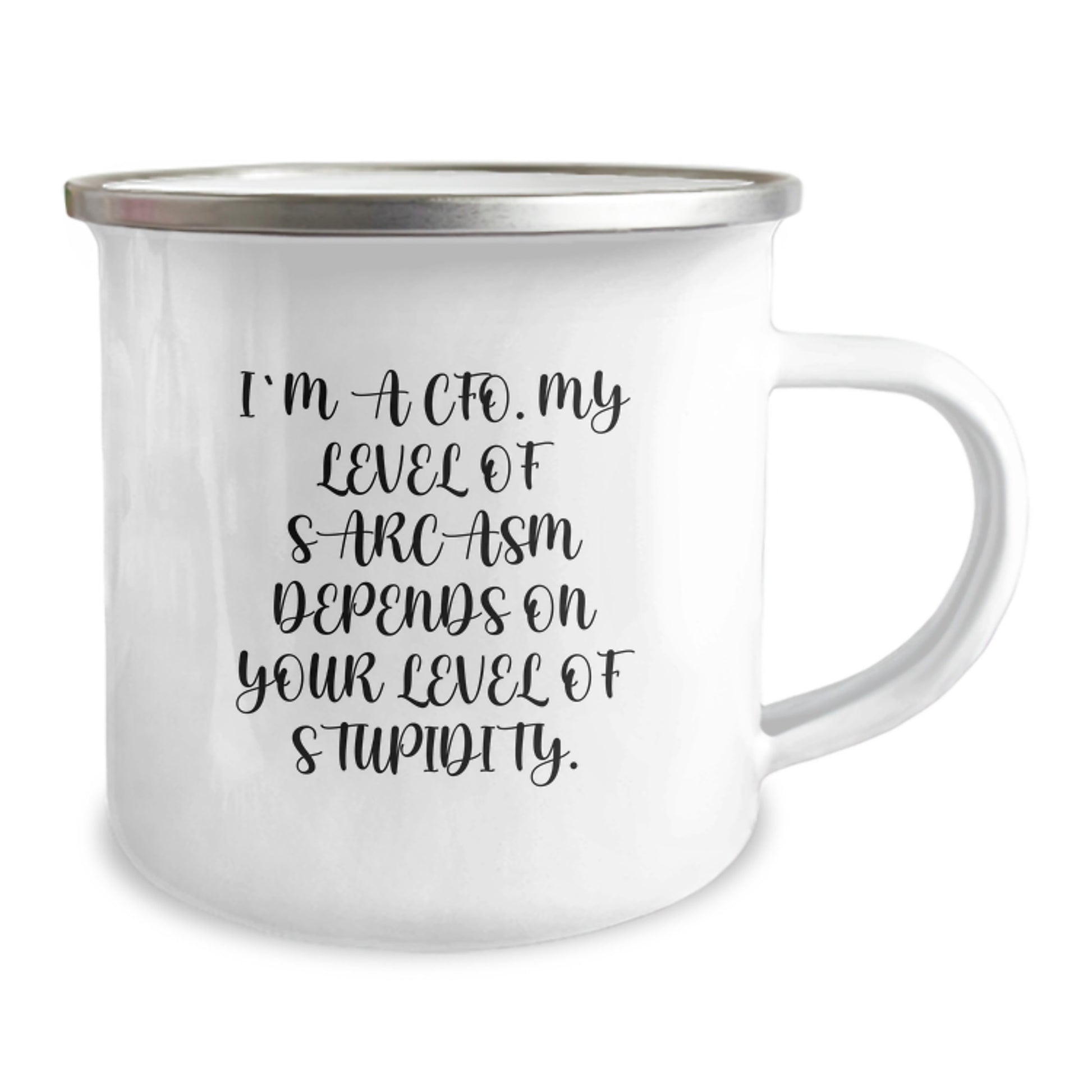 CFO Humor Gifts from Friends - Birthday Unique Gifts for CFO 'I'm A Cfo. My Level Of Sarcasm Depends On Your Level Of Stupidity.' - Image 2