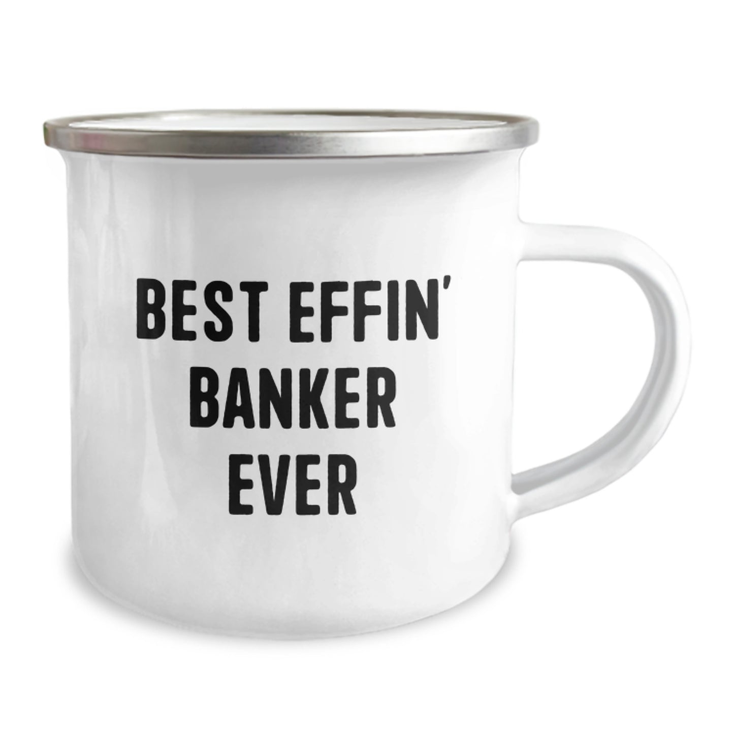 Funny Banker Gifts for Men, Best Effin' Banker Ever Insulated Camping Mug, Birthday Unique Gifts from Friends - Image 2