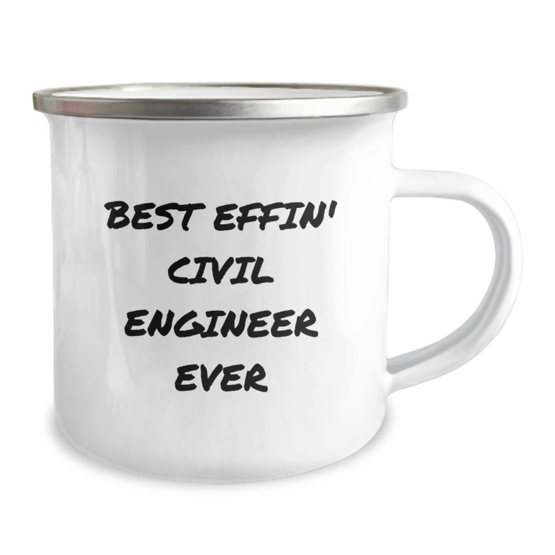 Funny Civil Engineer Gifts from Friends for Civil Engineer Birthday Unique Gifts - Best Effin' Civil Engineer Ever Camping Mug - Image 2