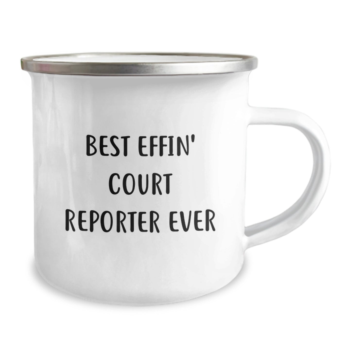 Funny Court Reporter Gifts - Best Effin' Court Reporter Ever Camping Mug for Court Reporters, Graduation Unique Gifts from Friends, Perfect for Court Reporter Women, Court Reporter Men - Image 2