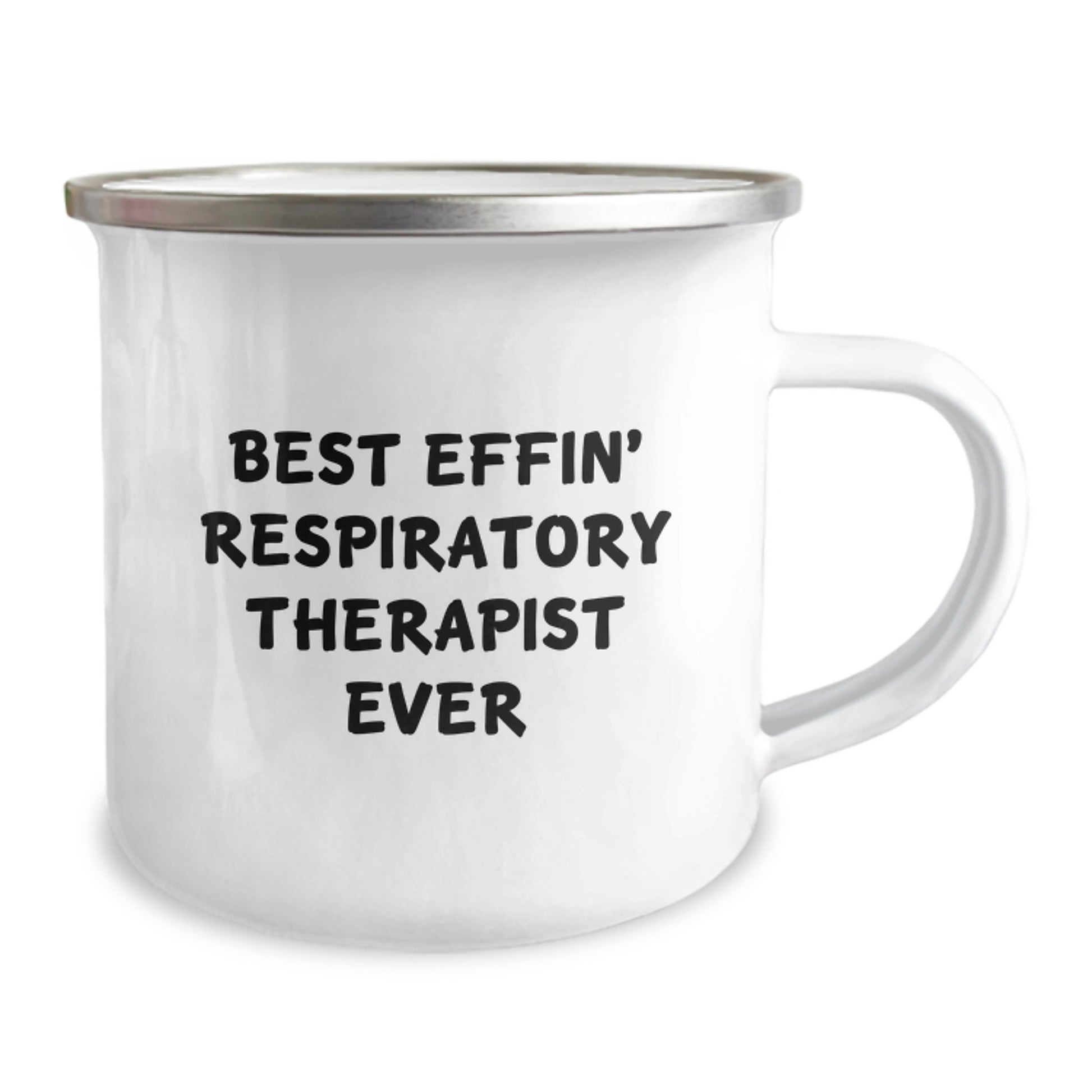 Funny Respiratory Therapist Birthday Unique Gifts from Friends and Family - Best Effin' Respiratory Therapist Ever Camping Mug - Image 2