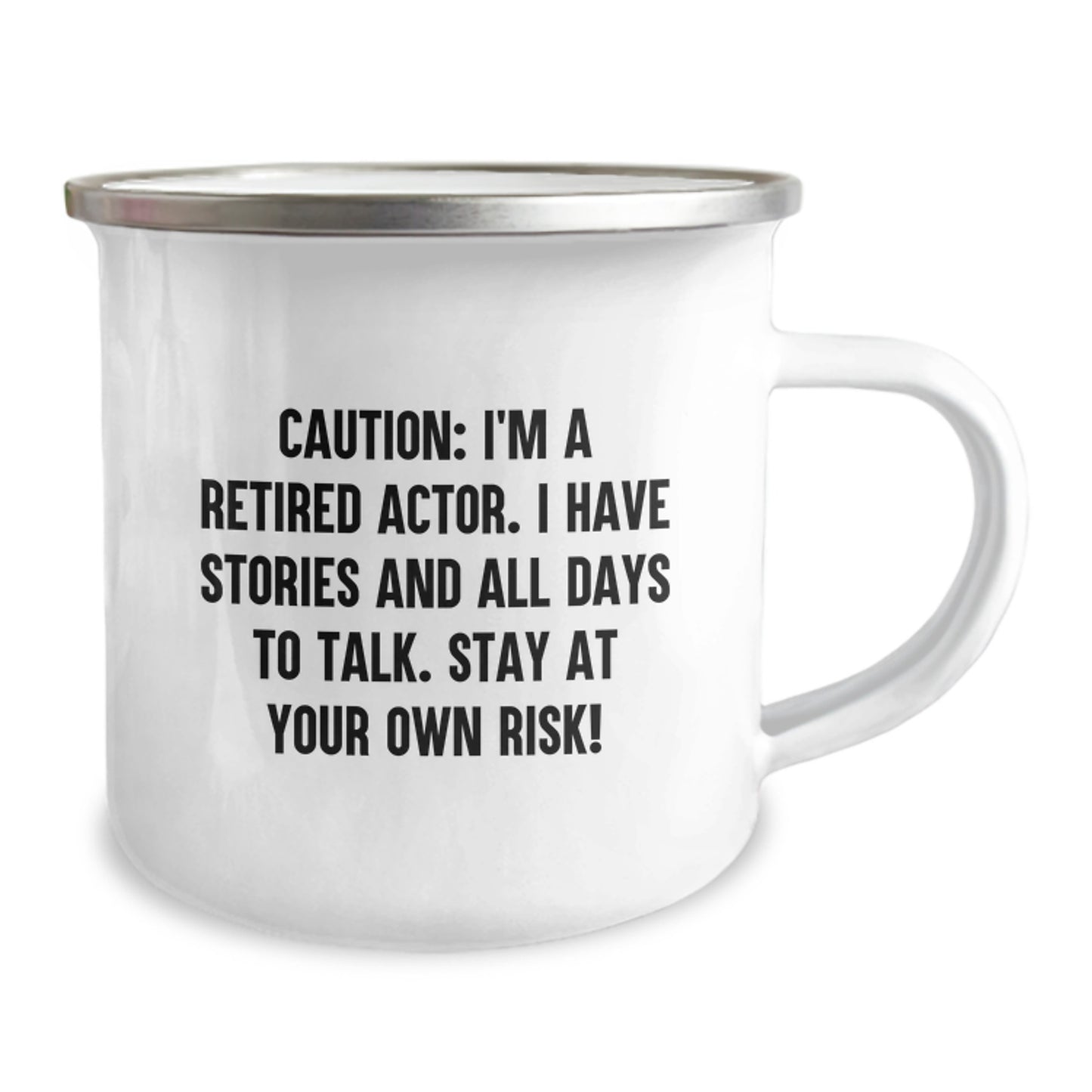 Funny Actor Gifts from Friends - Stay At Your Own Risk! Actor Camping Mug, Birthday Unique Presents for Men - Image 2