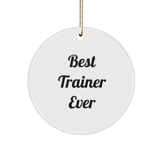 Funny Trainer Gifts from Best Trainers Ever for Men, Women, Family, and Friends - Inspirational Circle Ornament for Christmas - Image 1