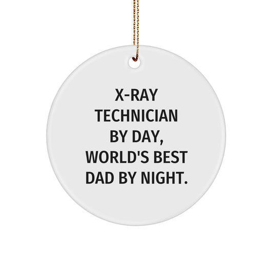 X-Ray Technician Gifts, Funny Quote Circle Ornament, Christmas Unique Gifts from Friends - Image 1