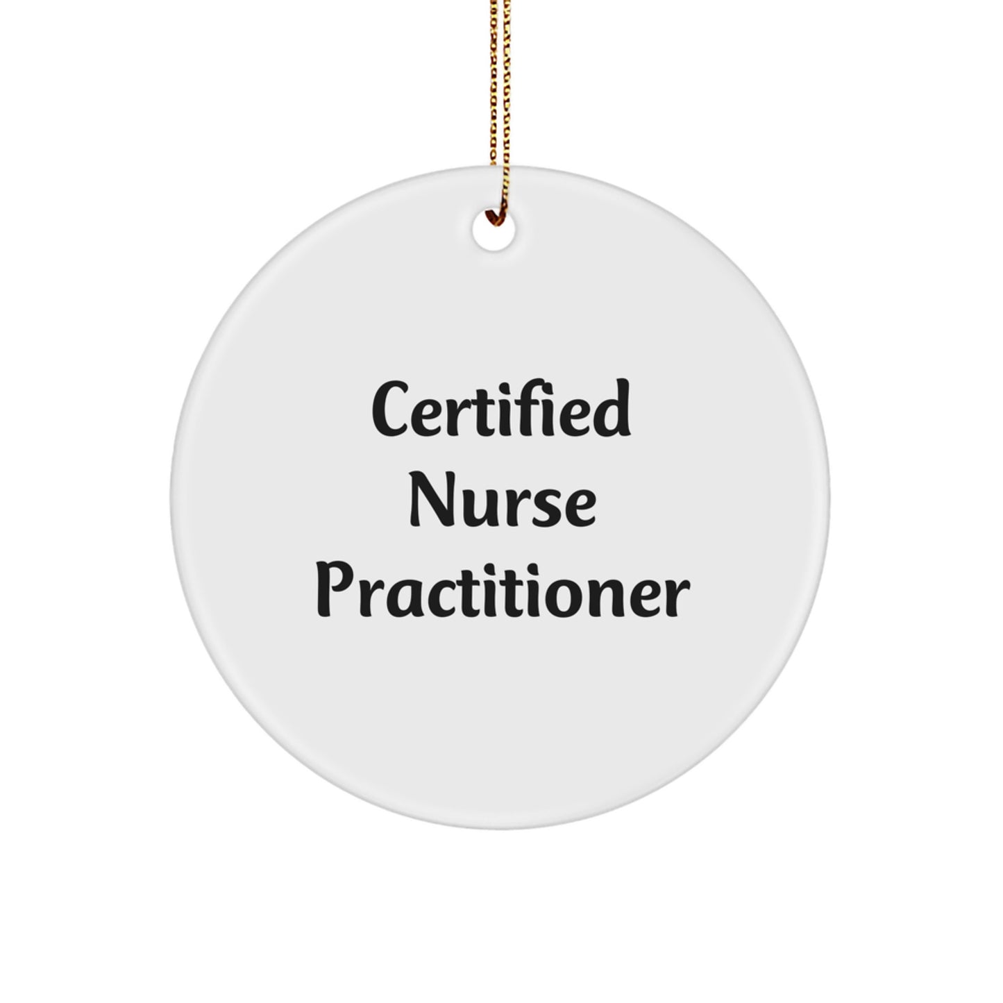 Funny Certified Nurse Practitioner Gifts from Friends, 'You're a-maze-ing' Circle Ornament for Christmas - Image 1