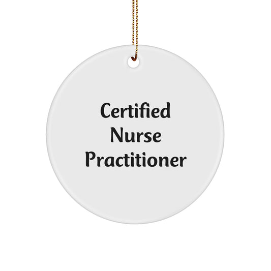 Funny Certified Nurse Practitioner Gifts from Friends, 'You're a-maze-ing' Circle Ornament for Christmas - Image 1