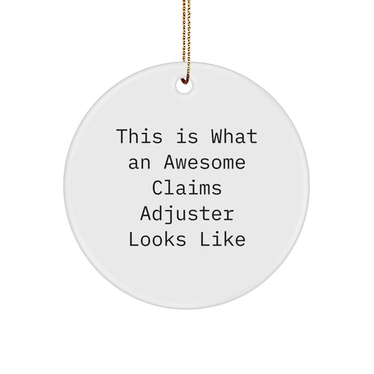 Claims Adjuster Humor Gifts from Friends and Family - This Is What An Awesome Circle Ornament Looks Like, Christmas Unique - Image 1