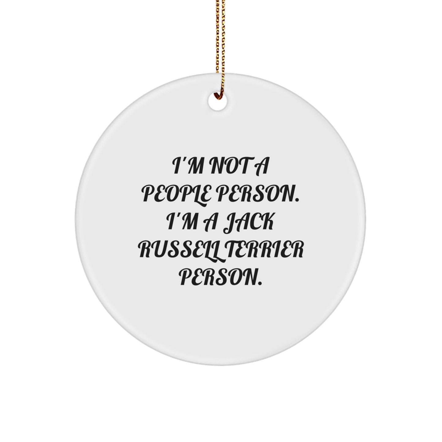 Funny Jack Russell Terrier Dog Circle Ornament, Gifts from Friends to Family, Perfect Christmas Unique Gift for Jack Russell Terrier Dog Lovers - Image 1