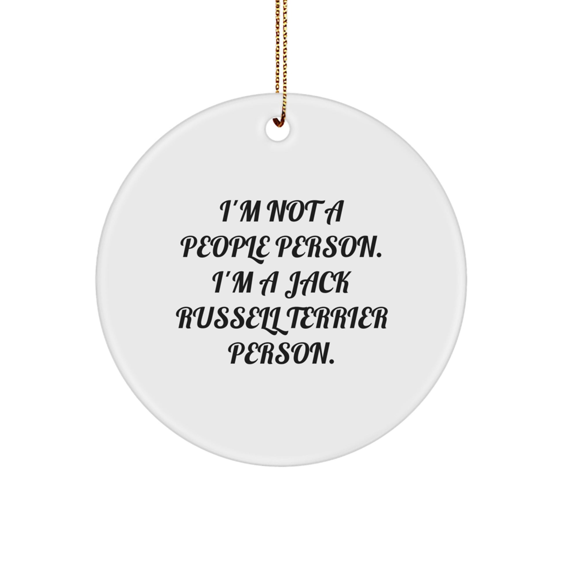 Funny Jack Russell Terrier Dog Circle Ornament, Gifts from Friends to Family, Perfect Christmas Unique Gift for Jack Russell Terrier Dog Lovers - Image 1
