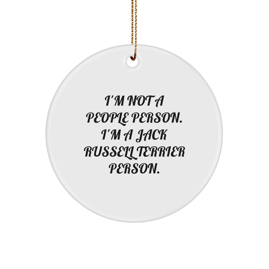 Funny Jack Russell Terrier Dog Circle Ornament, Gifts from Friends to Family, Perfect Christmas Unique Gift for Jack Russell Terrier Dog Lovers - Image 1