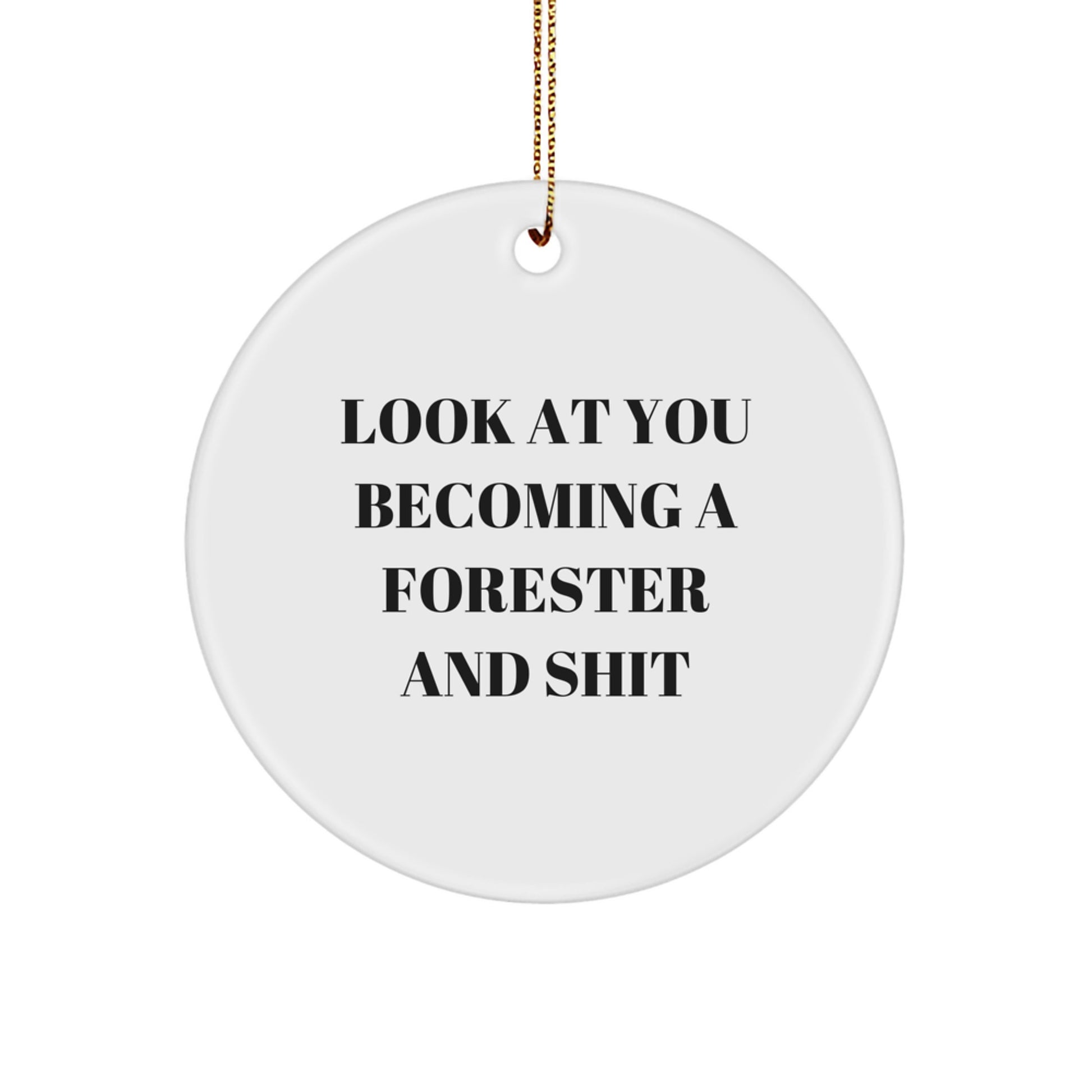 Forester Funny Quote Circle Ornament Gifts from Friends for Family, Christmas Unique Forester Gifts - Image 1