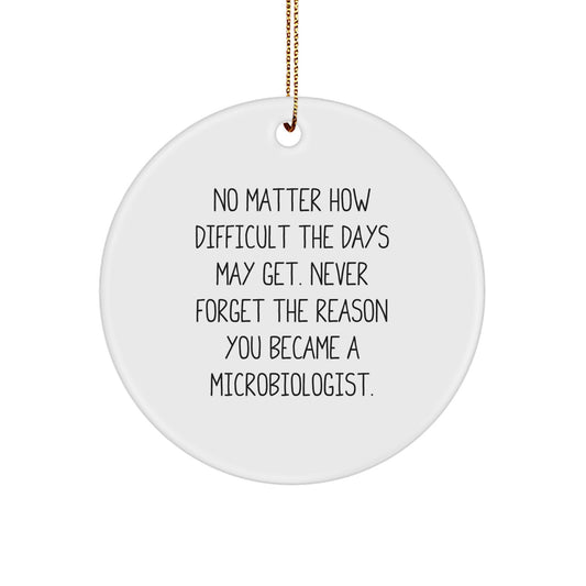Microbiologist Circle Ornament Gifts from Friends for Christmas, Quotes to Inspire - Image 1