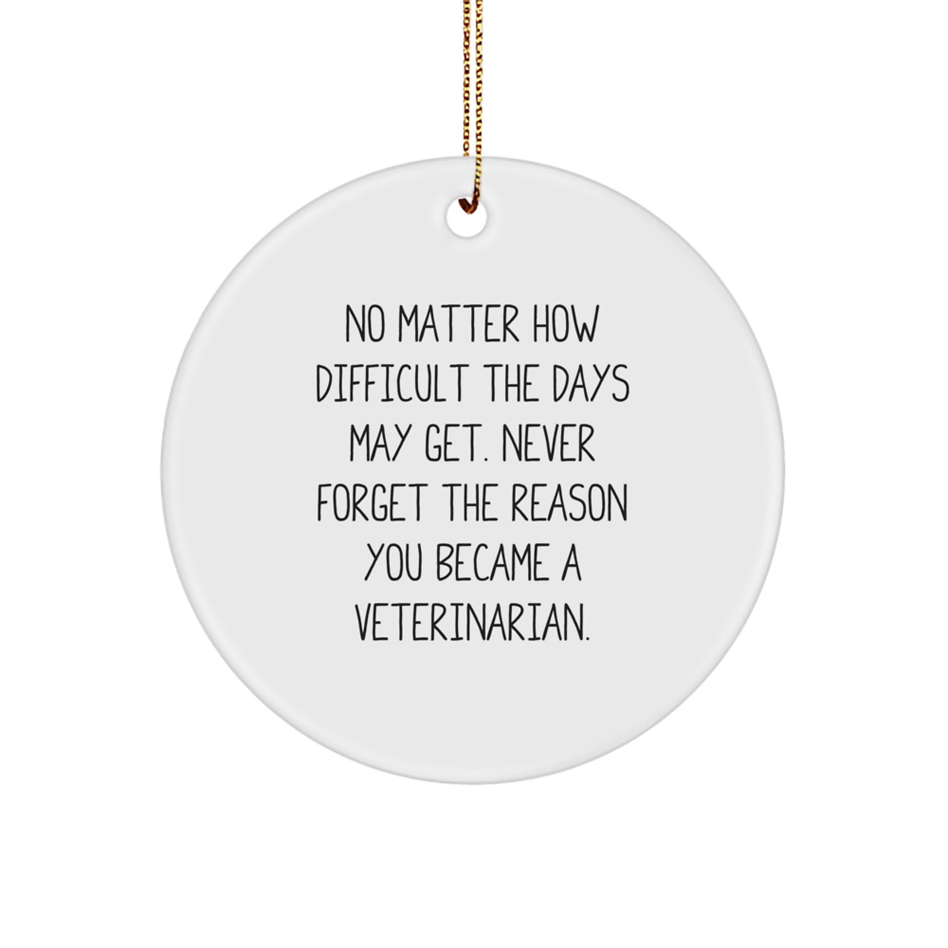 Inspirational Veterinarian Gifts for Men, Women, Friends, Coworkers - Funny Circle Ornament for Christmas, Gifts from Family, Gifts for Veterinarian - Image 1