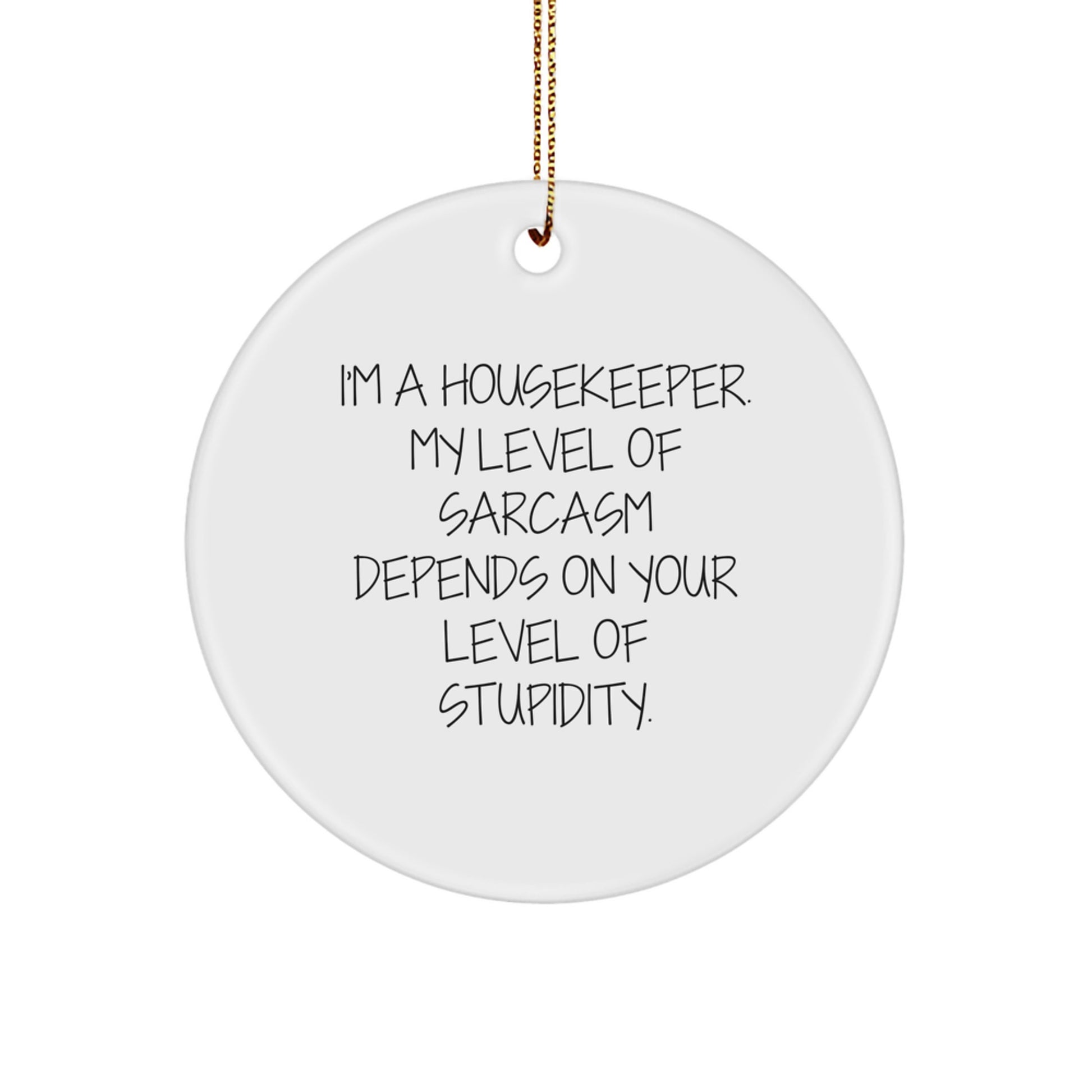 Funny Housekeeper Gifts from Friends - Circle Ornament for Women, Men, Coworkers, and Family - Inspirational Quote Housekeeper Gifts for Housekeeper, Christmas Unique Treasures - Image 1