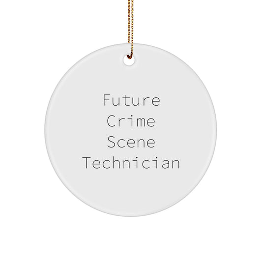 Funny Gifts from Friends and Family for Crime Scene Technician Future - Circle Ornament, Christmas Unique Presents - Image 1