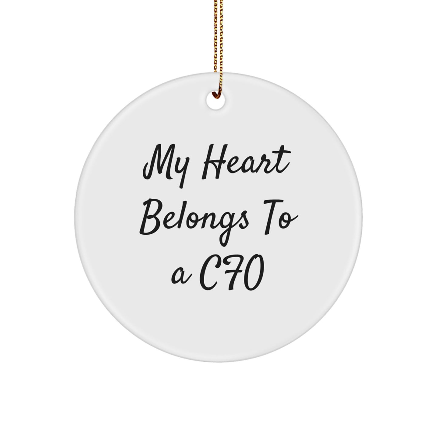 Funny CFO Gifts, My Heart Belongs To A CFO, Circle Ornament, Christmas Unique Gifts for Men, Women, Friends, Coworkers, Family - Image 1
