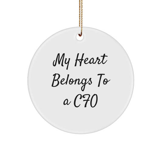 Funny CFO Gifts, My Heart Belongs To A CFO, Circle Ornament, Christmas Unique Gifts for Men, Women, Friends, Coworkers, Family - Image 1