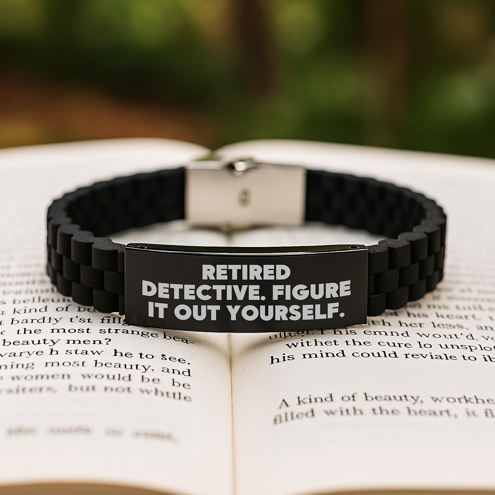 Detective Gifts from Men to Friends - Glide lock Clasp Bracelet, Retired Detective Figure It Out Yourself, Graduation Unique Gifts - Image 2