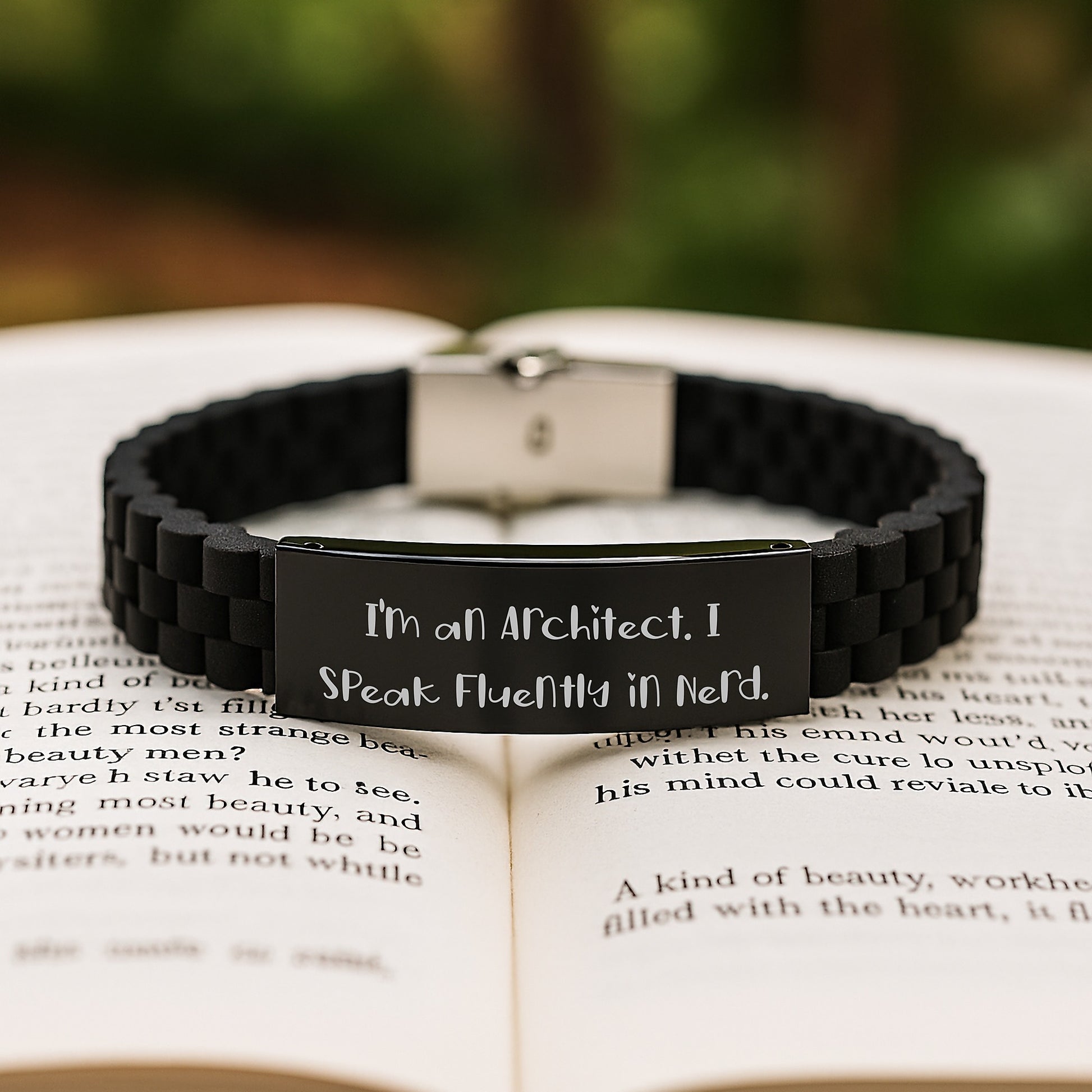 Architect Humor Glide lock Clasp Black Stainless Steel Silicone Graduation Gifts from Men to Architect - Image 2