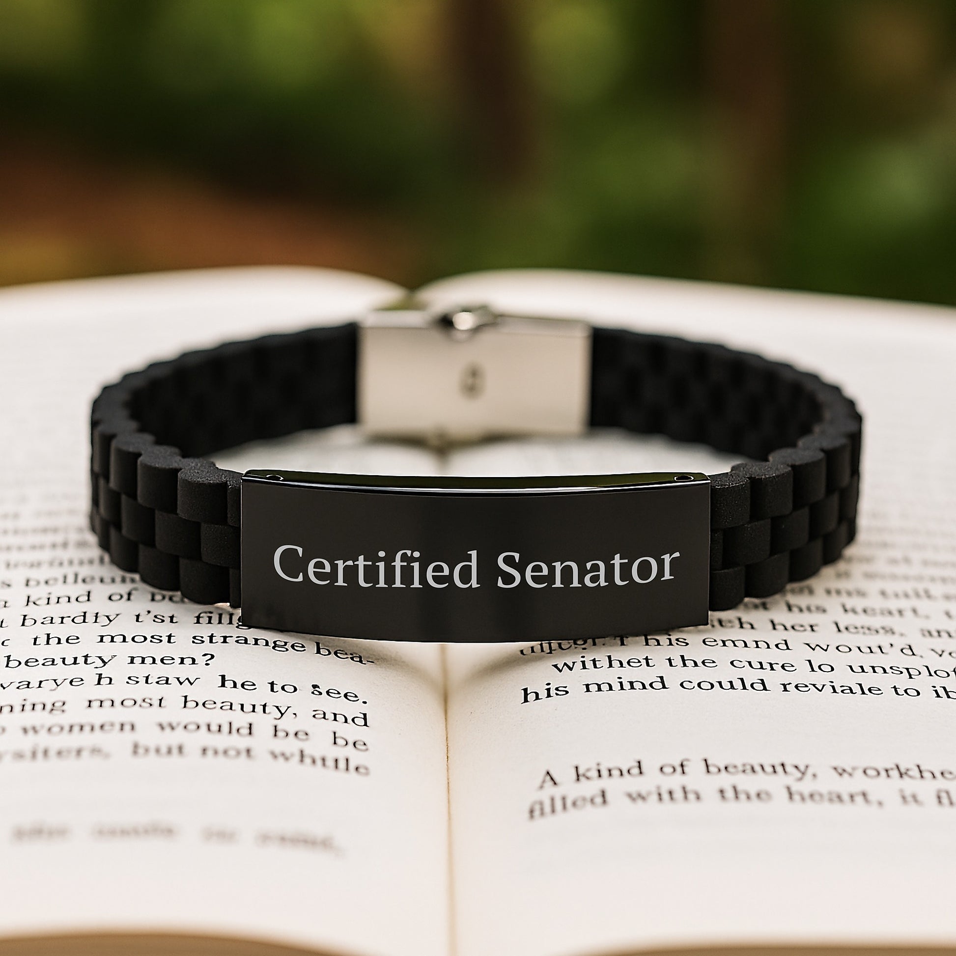 Senator Gifts, Funny Quote Certified Senator Glide lock Clasp Birthday Unique Gifts from Family, Gifts for Senator - Image 2