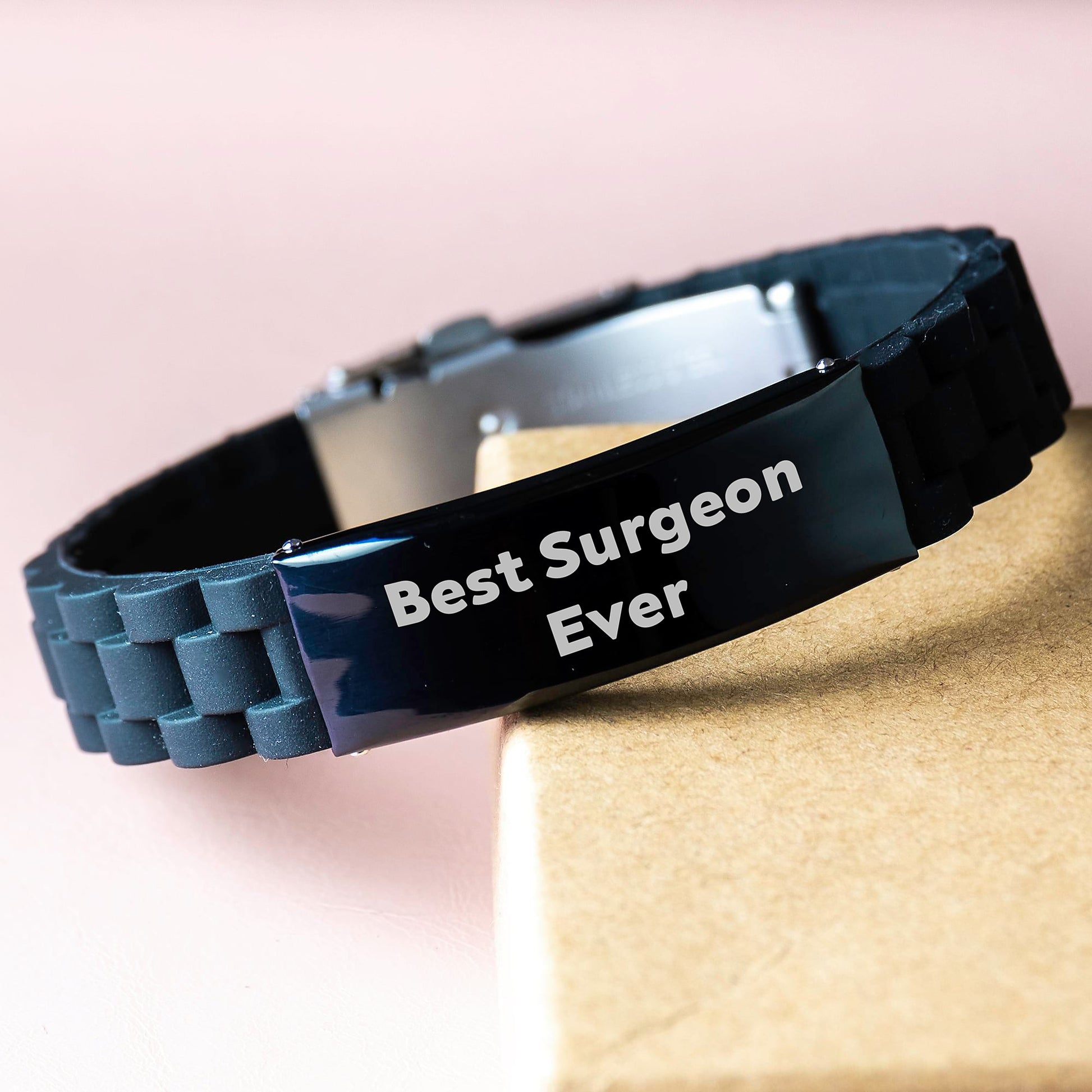 Inspirational Surgeon Gifts for Men - 'Best Surgeon Ever' Quote Glide lock Clasp Birthday Jewelry from Family - Image 3