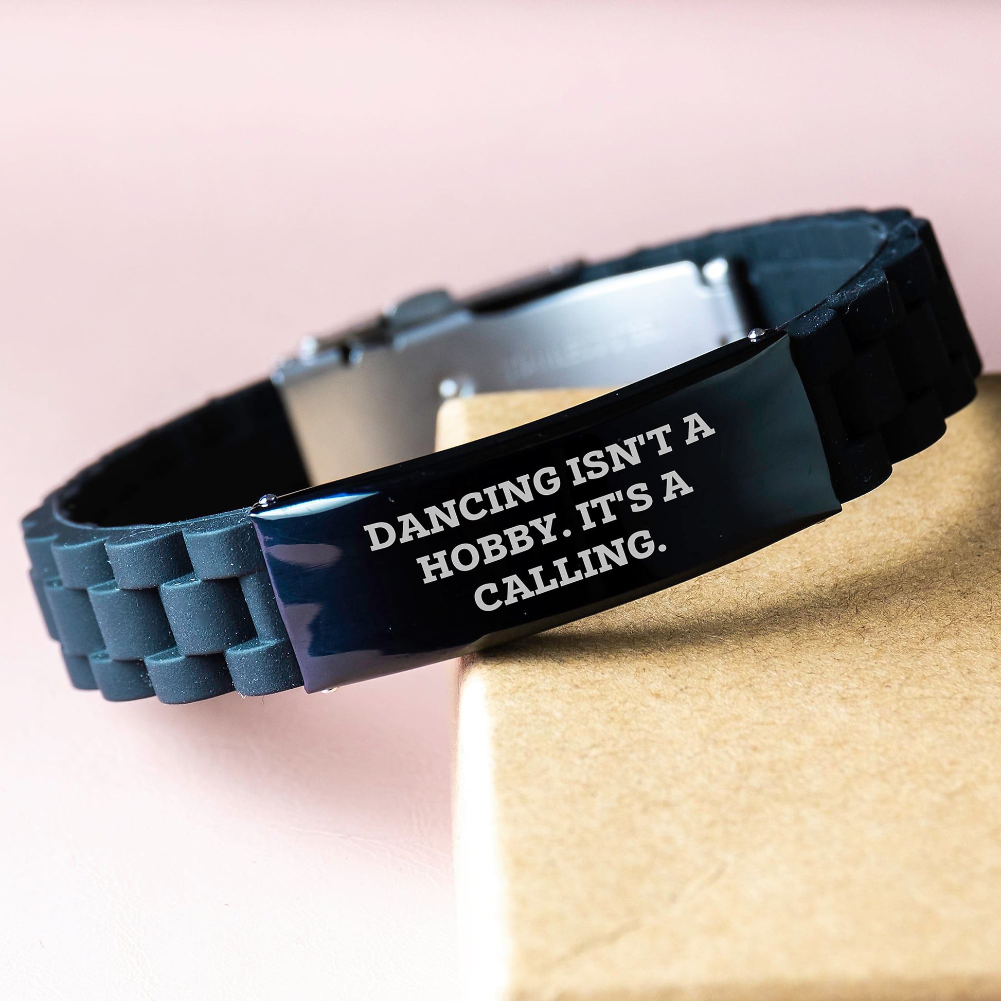 Dancing Gifts from Friends - Inspirational Glide lock Clasp Birthday Jewelry for Women Men - 'Dancing Isn't A Hobby. It's A Calling.' Quote - Image 3
