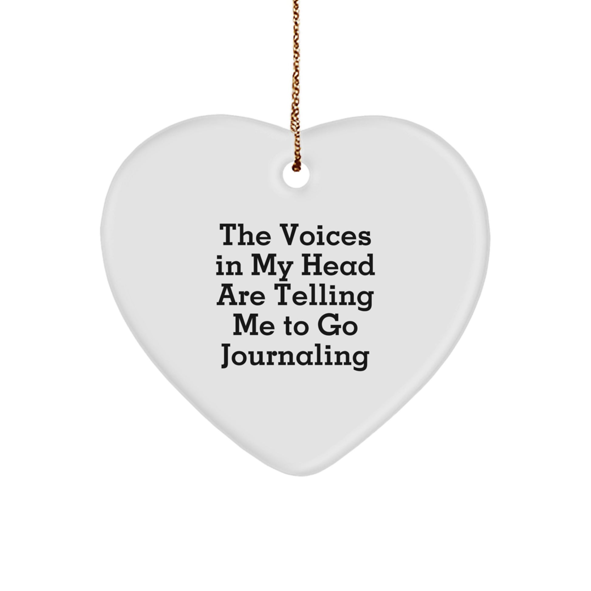 Funny Journaling Gifts from Friends - Heart Ornament for Women, Heartfelt Inspirational Quotes for Journaling, Gifts for Journaling Lovers at Christmas - Image 1