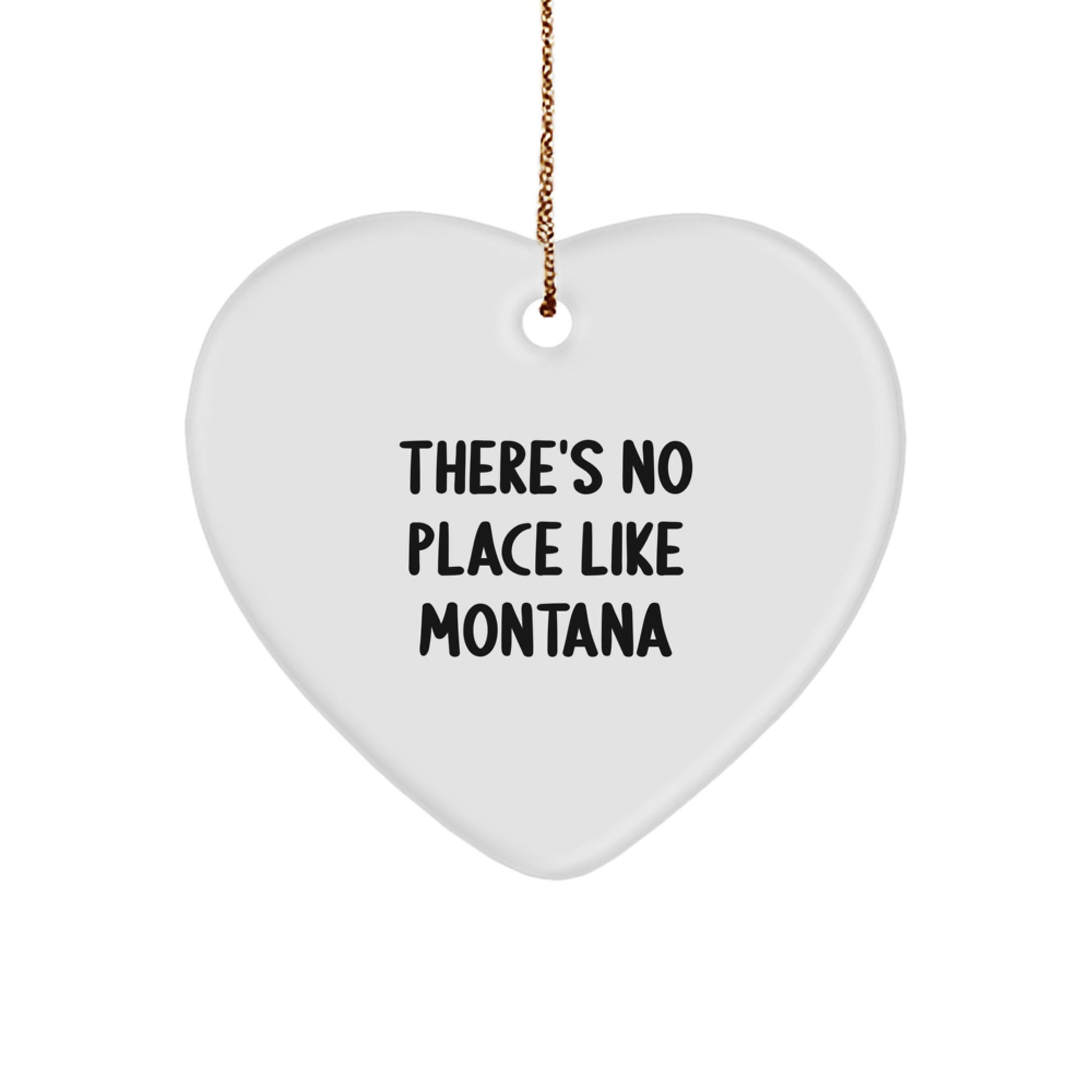 Montana Heart Ornament Gifts from Friends, There's No Place Like Montana, Christmas Unique Gifts - Image 1