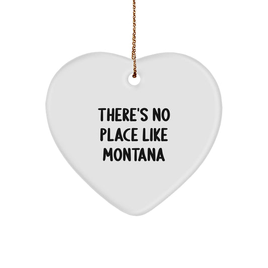 Montana Heart Ornament Gifts from Friends, There's No Place Like Montana, Christmas Unique Gifts - Image 1