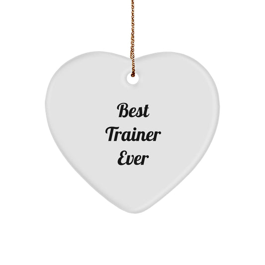 Funny Trainer Heart Ornament, Best Trainer Ever, Gifts from Men for Trainers, Christmas Unique Trainer Gifts - Image 1