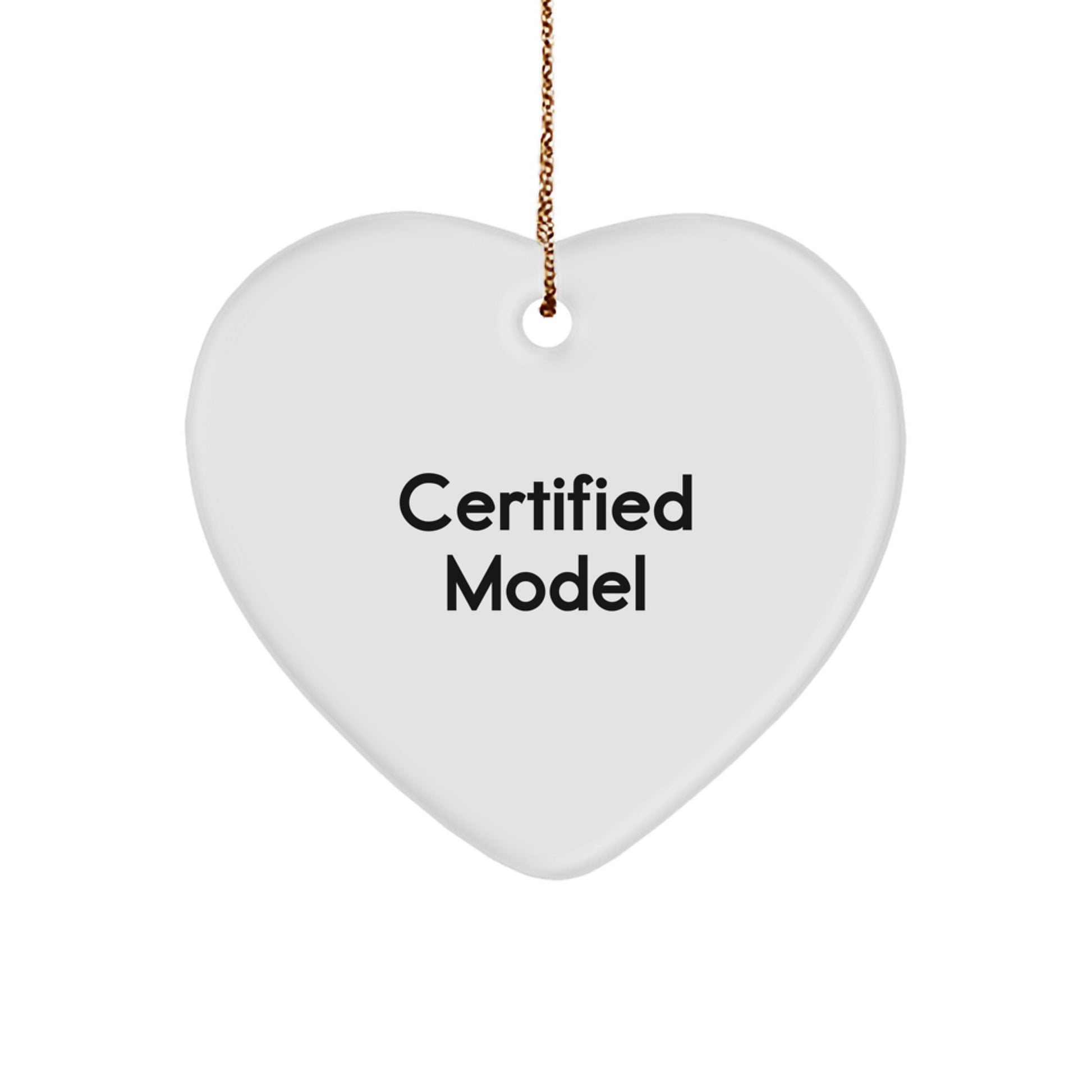 Funny Model Gifts from Friends for Model Enthusiasts, Heart Ornament with Inspirational Quote, Perfect for Christmas Unique Gifts - Image 1