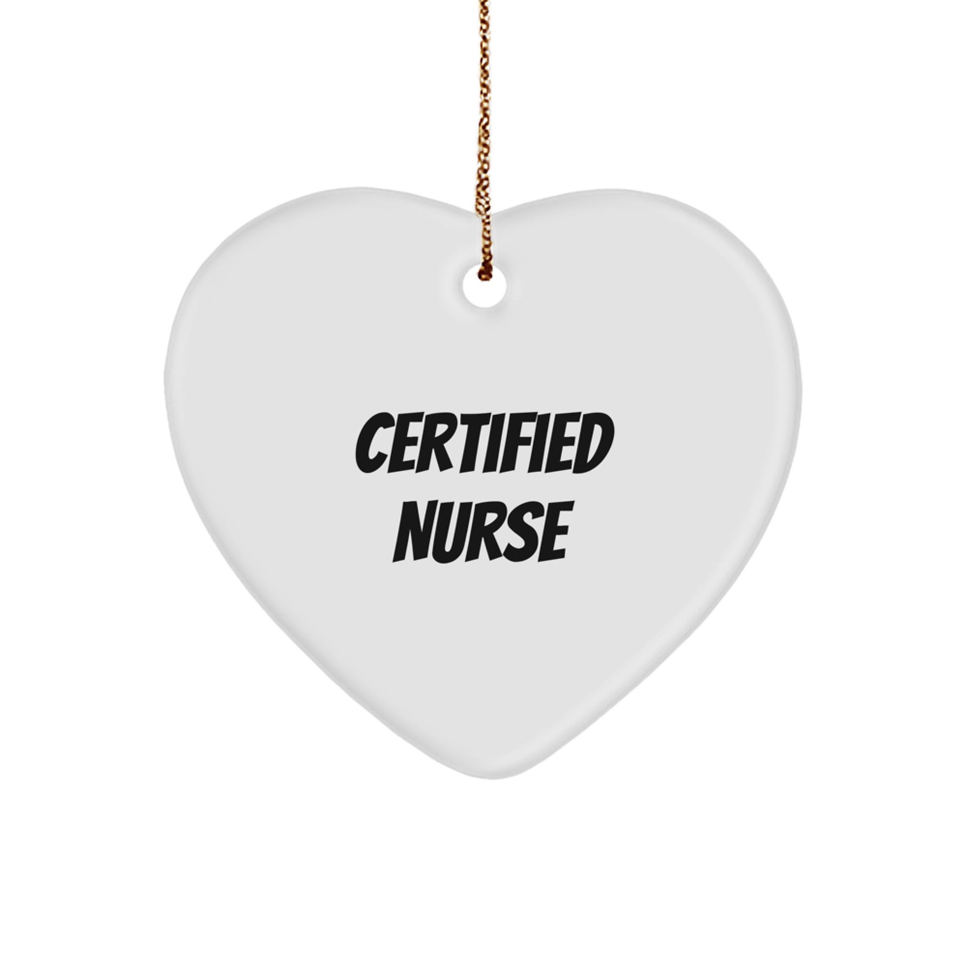 Funny Certified Nurse Gifts for Her, Heart Ornament with Inspirational Quote, 'You Are a Blessing to Our Lives', Perfect Christmas Unique Gift for Nurse Friends and Family - Image 1