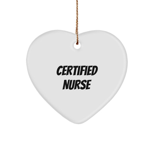 Funny Certified Nurse Gifts for Her, Heart Ornament with Inspirational Quote, 'You Are a Blessing to Our Lives', Perfect Christmas Unique Gift for Nurse Friends and Family - Image 1