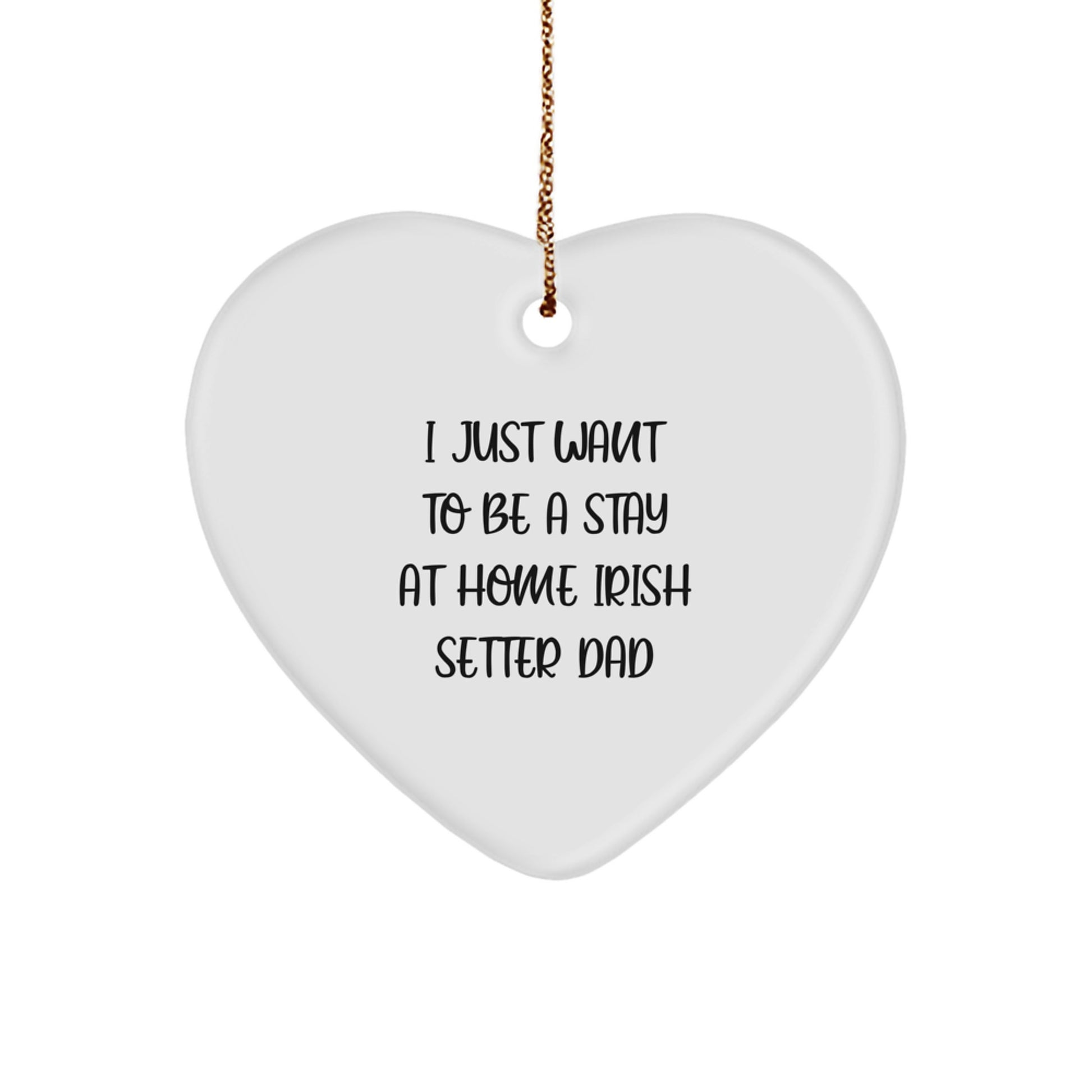 Irish Setter Dad's Funny Heart Ornament Gifts from Friends for Christmas - Image 1