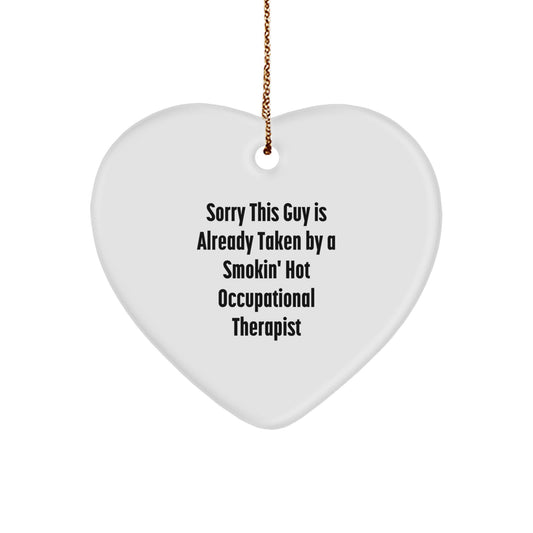 Occupational Therapist Gifts, Funny Quote Ornament, Gifts from Friends for Occupational Therapist, Heart Ornament for Christmas - Image 1