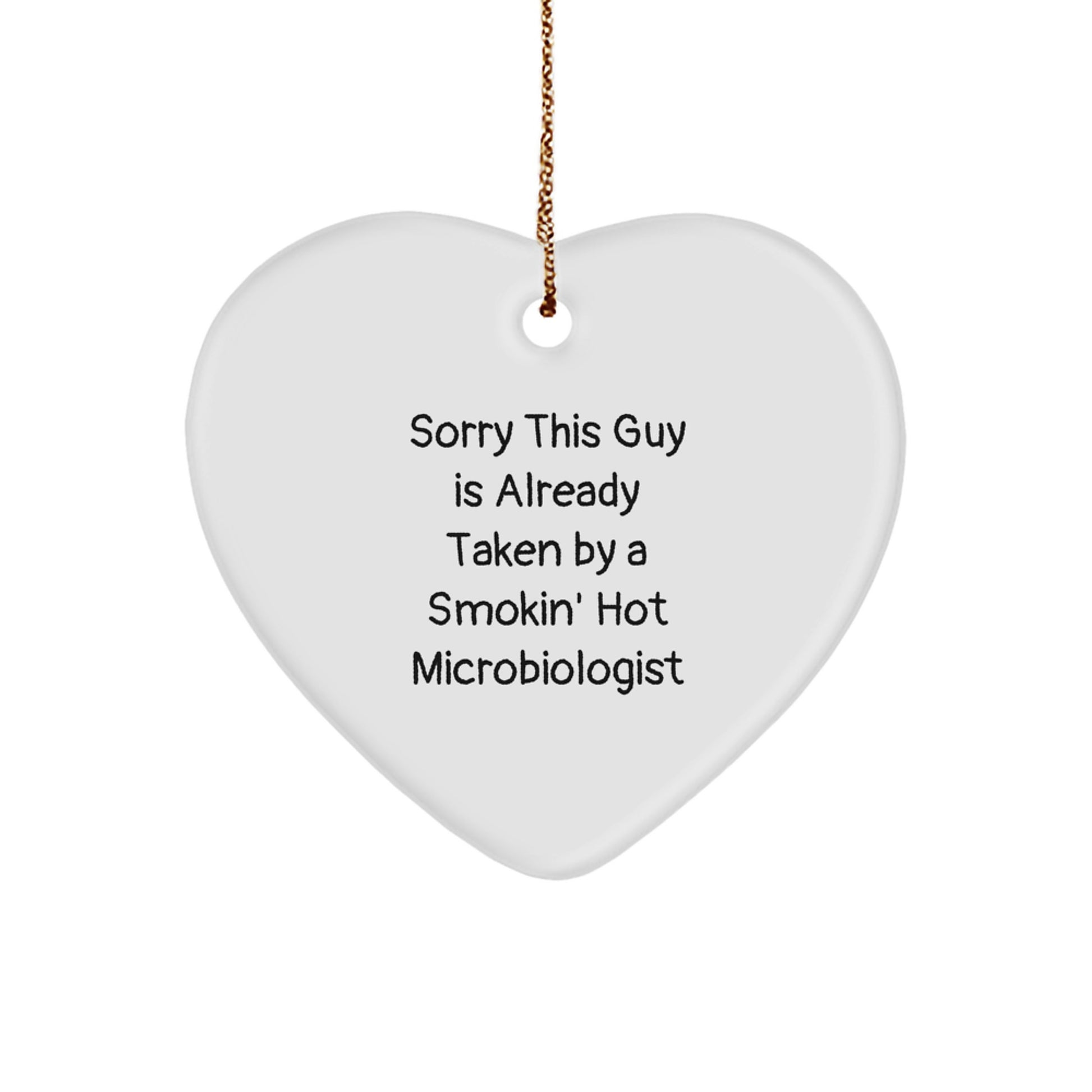 Funny Microbiologist Gifts, Heart Ornament with Quote, Gifts from Friends for Microbiologist, Perfect Christmas Unique Gifts for Him or Her - Image 1