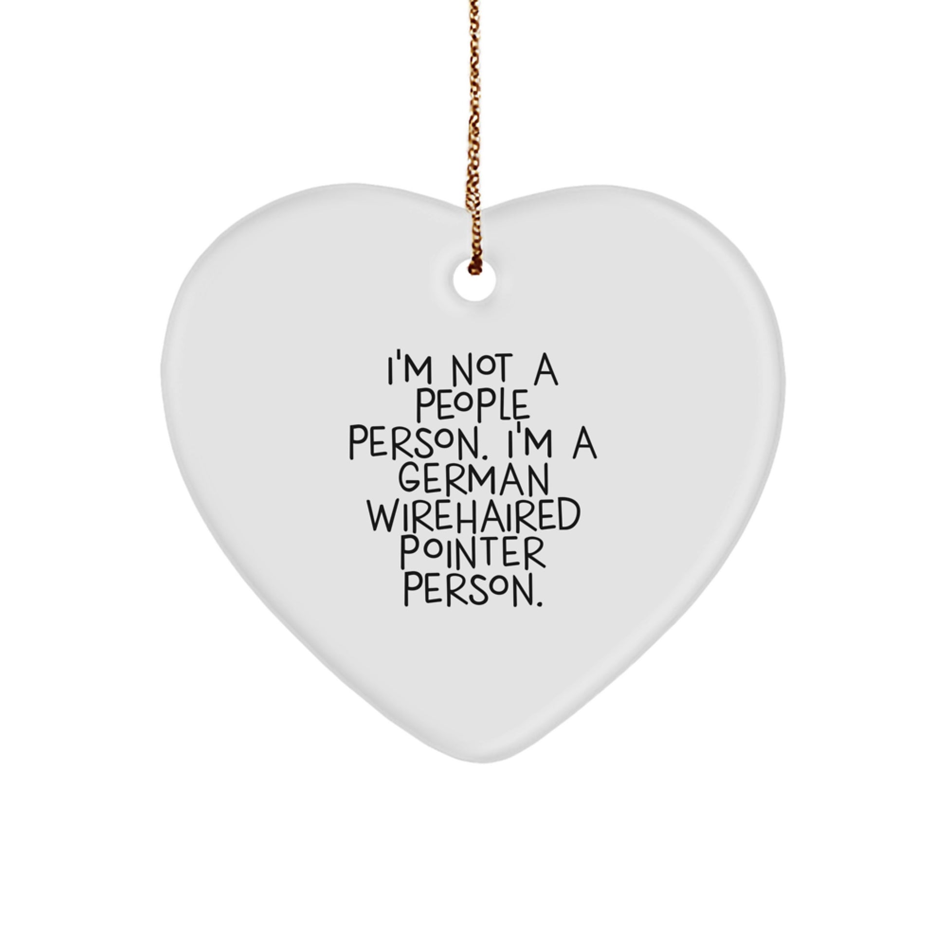 German Wirehaired Pointer Dog Gifts, Funny Heart Ornament for Men, Women, Friends, Gifts from Family, Holiday Christmas Unique Presents - Image 1