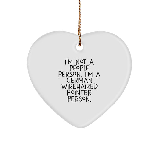 German Wirehaired Pointer Dog Gifts, Funny Heart Ornament for Men, Women, Friends, Gifts from Family, Holiday Christmas Unique Presents - Image 1