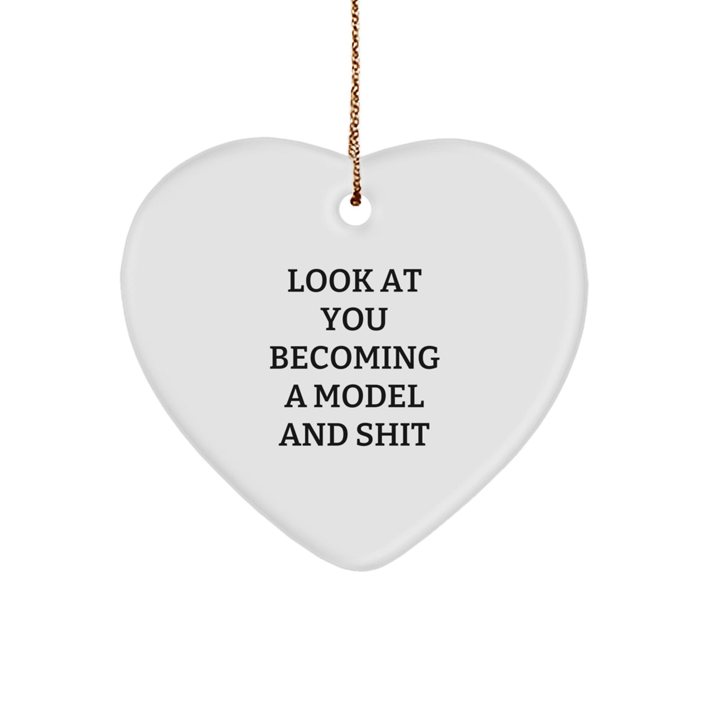 Funny Model Heart Ornament Gifts from Friends, Christmas Unique Model Gifts for Men - Image 1