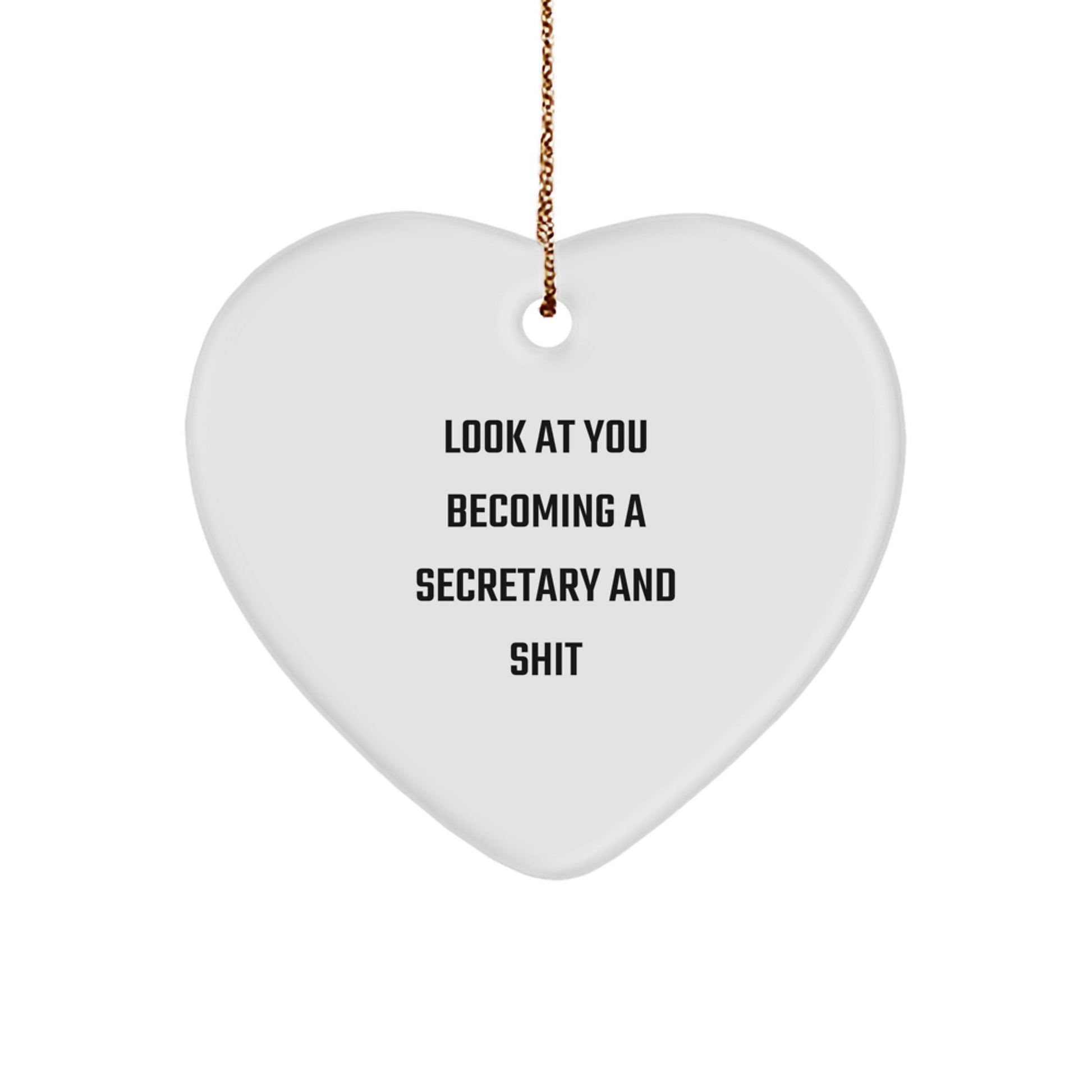 Funny Secretary Heart Ornament Gifts from Friends or Family for Secretary - Image 1